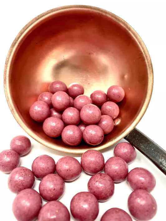 Billes de maïs enrobées à la framboise Bio en Vrac artisanale cocoripop