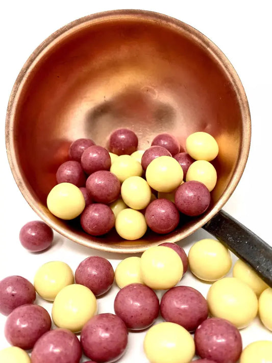 Billes de maïs enrobées à la framboise et à la mangue Bio en Vrac artisanale cocoripop