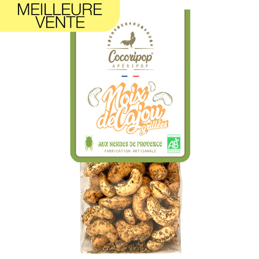 Sachet de noix de cajou bio aux herbes de Provence Cocoripop