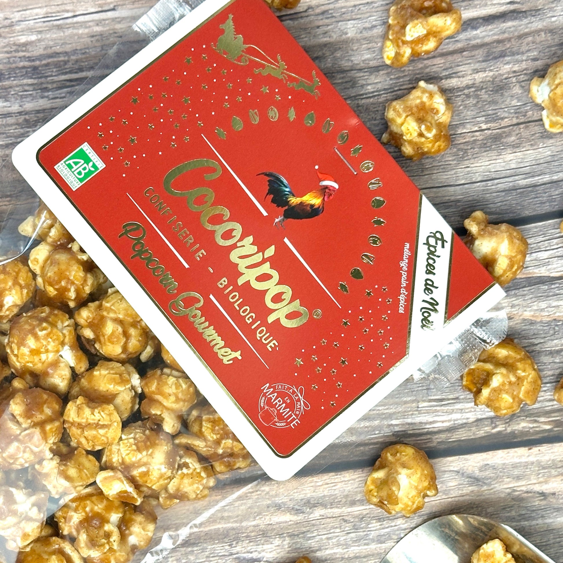 Popcorn de Noël artisanal fabriqué en France par Cocoripop