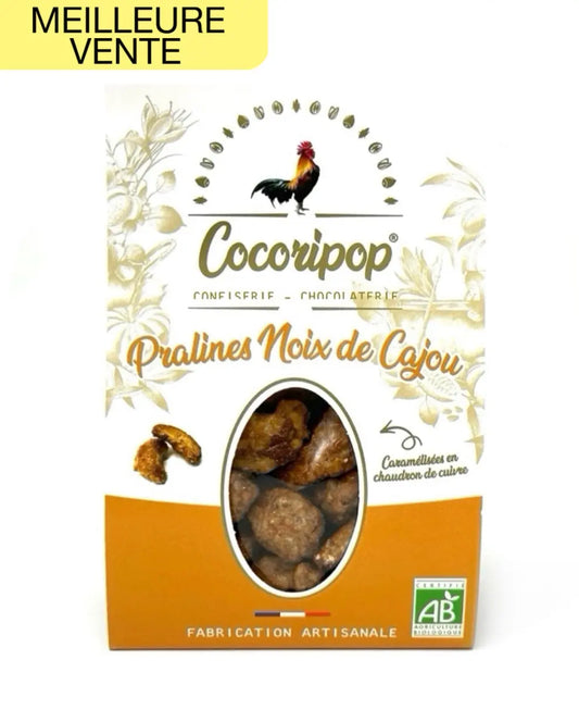 Pralines Noix de Cajou Bio cocoripop confiserie chocolaterie