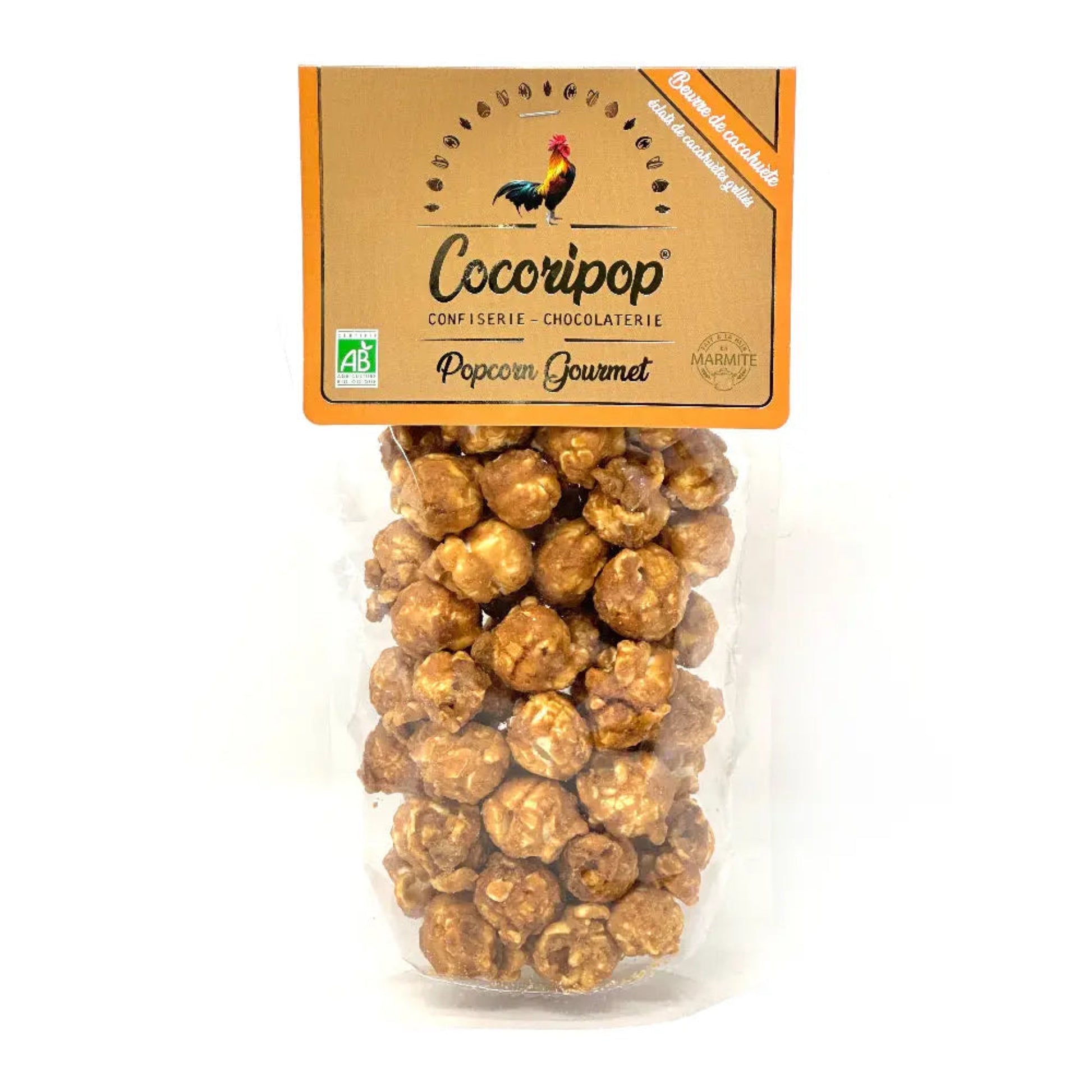 Popcorn bio au beurre de cacahuète présenté en mise en scène gourmande pour une pause sucrée