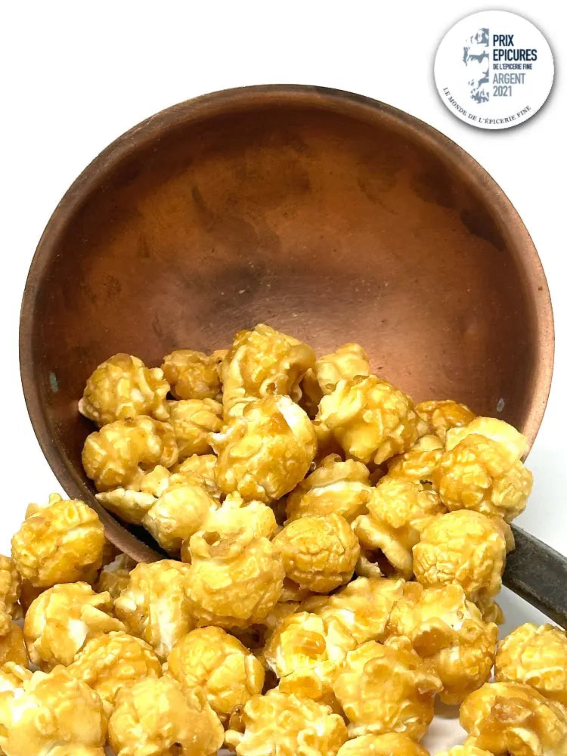 Popcorn gourmet au caramel beurre sale bio en vrac artisanal et croustillant
