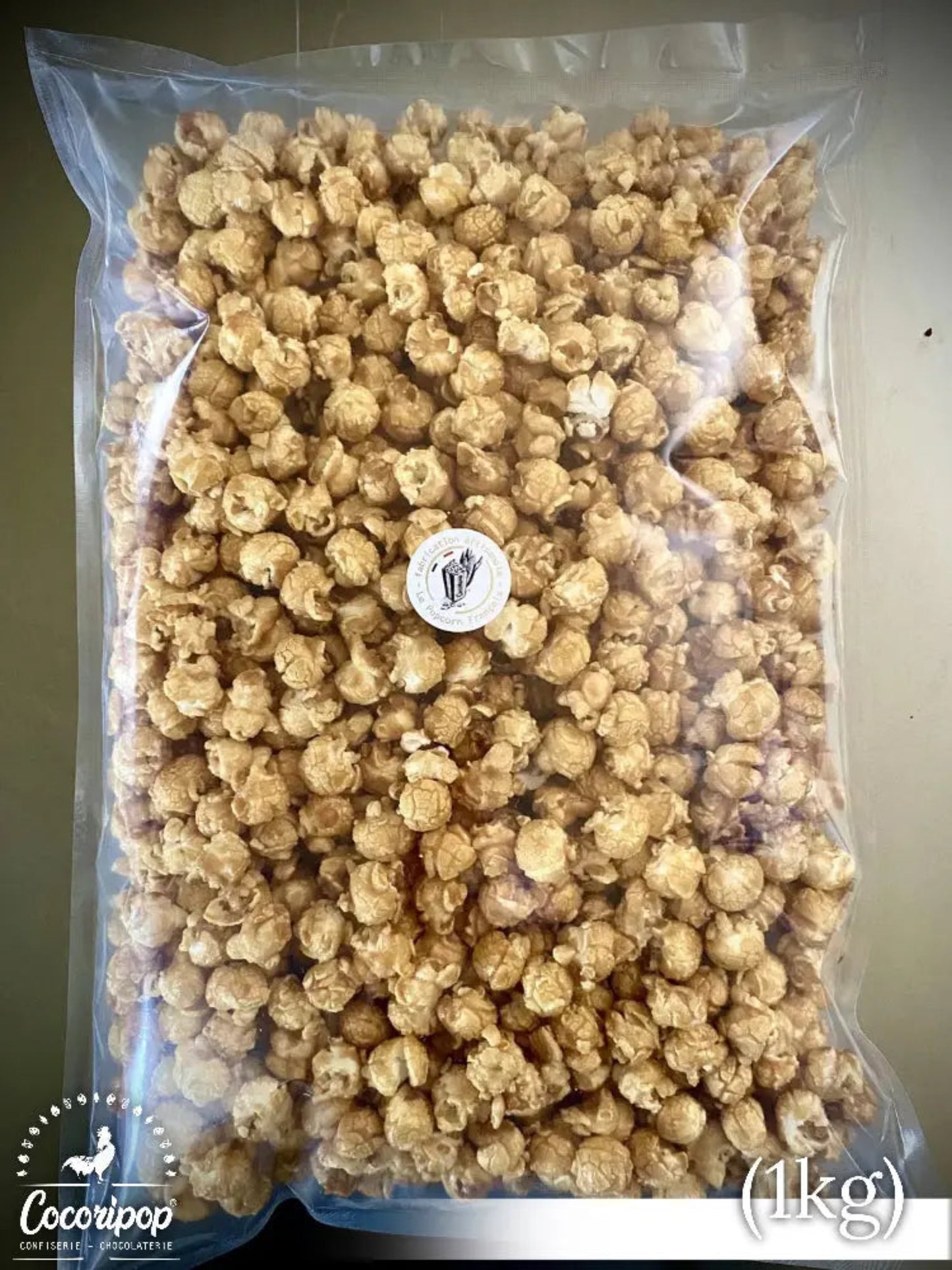 Popcorn bio enrobe de caramel beurre sale dore et fondant