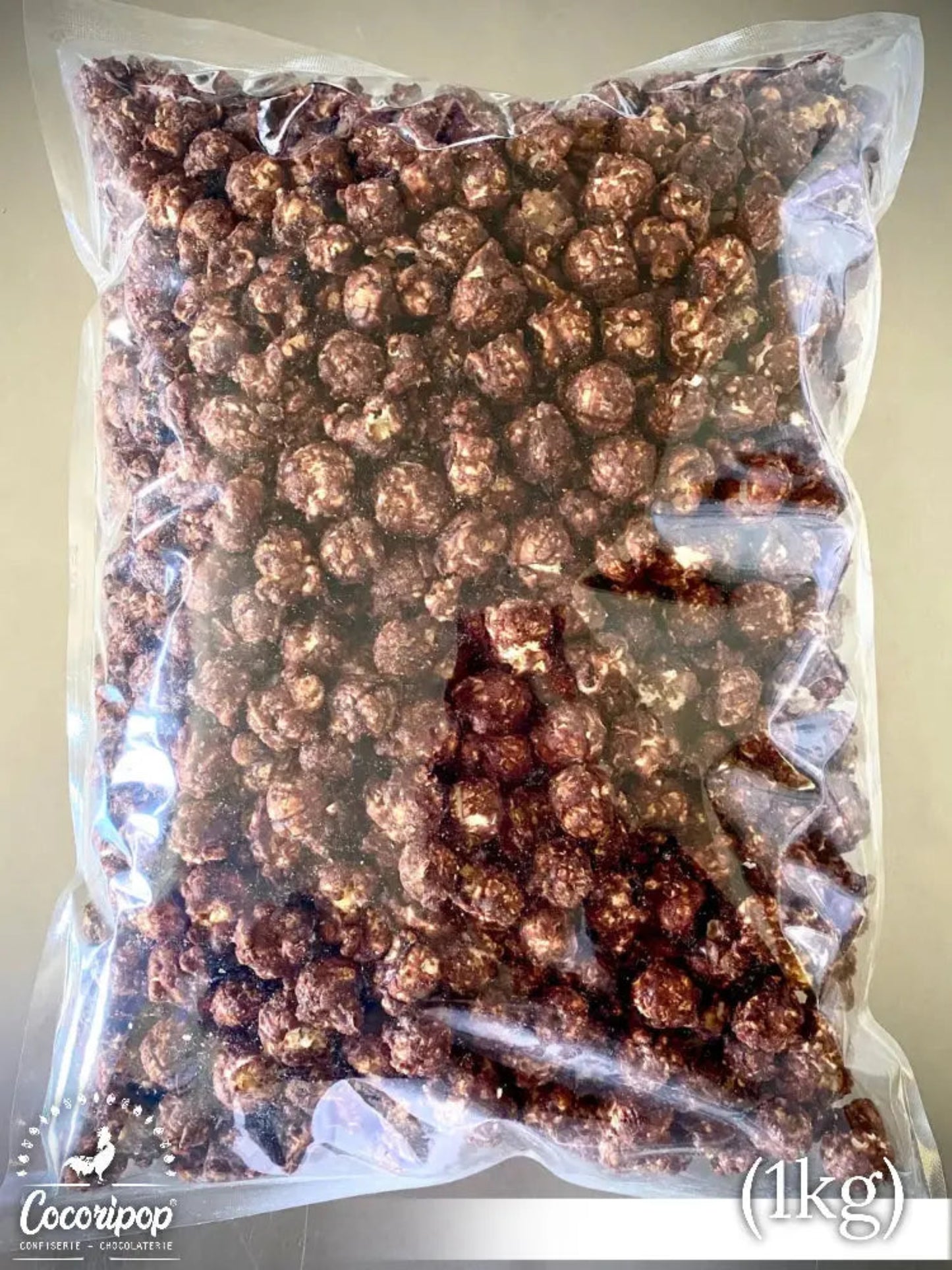 Popcorn bio enrobe de caramel chocolat noir fleur de sel fondant et croustillant