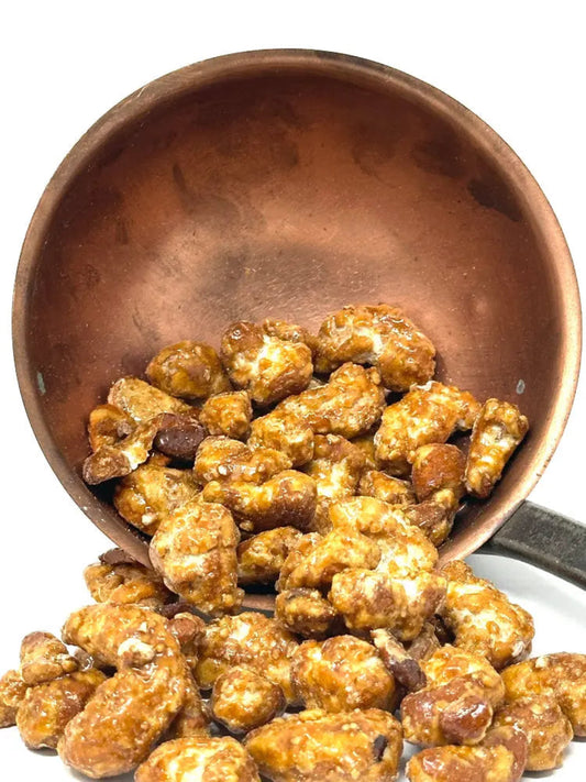 Pralines de noix de cajou bio en vrac enrobees de caramel croustillant