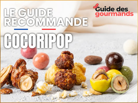 Le Guide des Gourmands découvre les gourmandises artisanales Cocoripop avec une dégustation de popcorn caramel beurre salé, popcorn chocolat noir fleur de sel et Coq'n'Choc fabriqués en France.