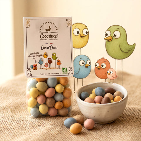 coq n choc cacahuetes chocolat bio dragees cocoripop artisanal francais