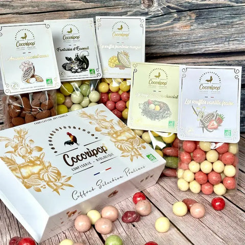 Coffrets gourmands de bio et artisanaux – gamme Cocoripop