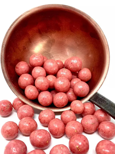 Billes de maïs enrobées à la fraise Bio en Vrac cocoripop artisanale 