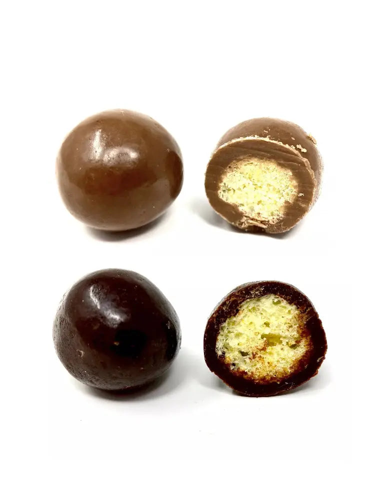Billes de maïs enrobées de chocolat au lait et noir Bio en Vrac artisanale cocoripop duo