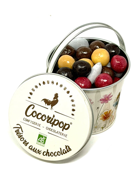 Petit Seau Métal "Trésors aux Chocolats" - Sélection de Pâques Cocoripop