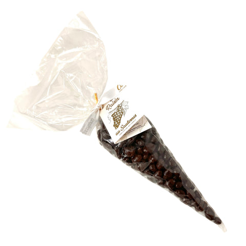 Grappe de raisins au Sauternes et chocolat noir issue d’une chocolaterie artisanale française