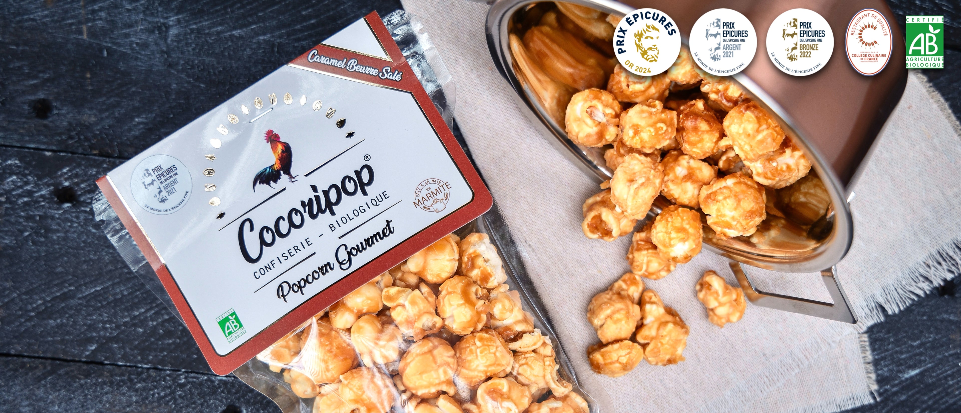 Cocoripop Confiserie Artisanale Bio popcorn gourmet