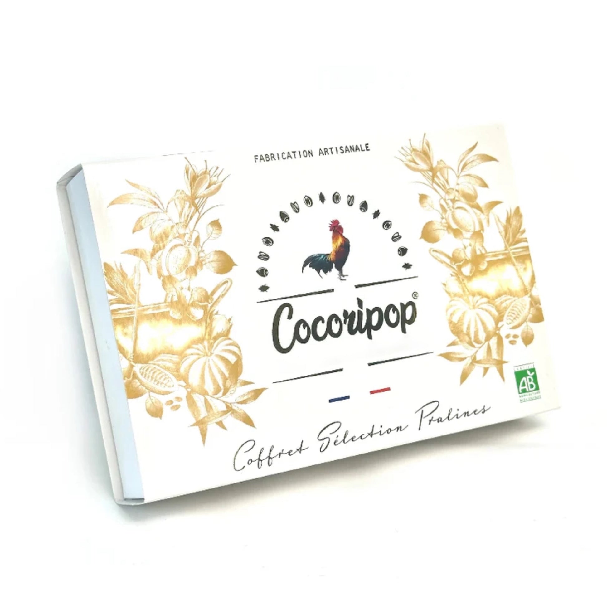 Coffret de pralines bio Cocoripop, assorties de noisettes, amandes et graines de courge, confiserie artisanale francaise