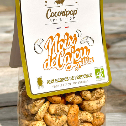 "Noix de cajou françaises parfumées au thym, origan et romarin"