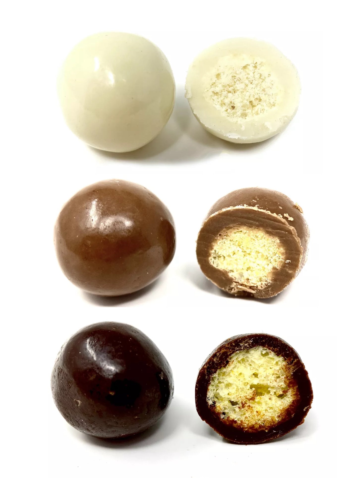 Billes de maïs enrobées aux trois chocolat ( en Vrac )