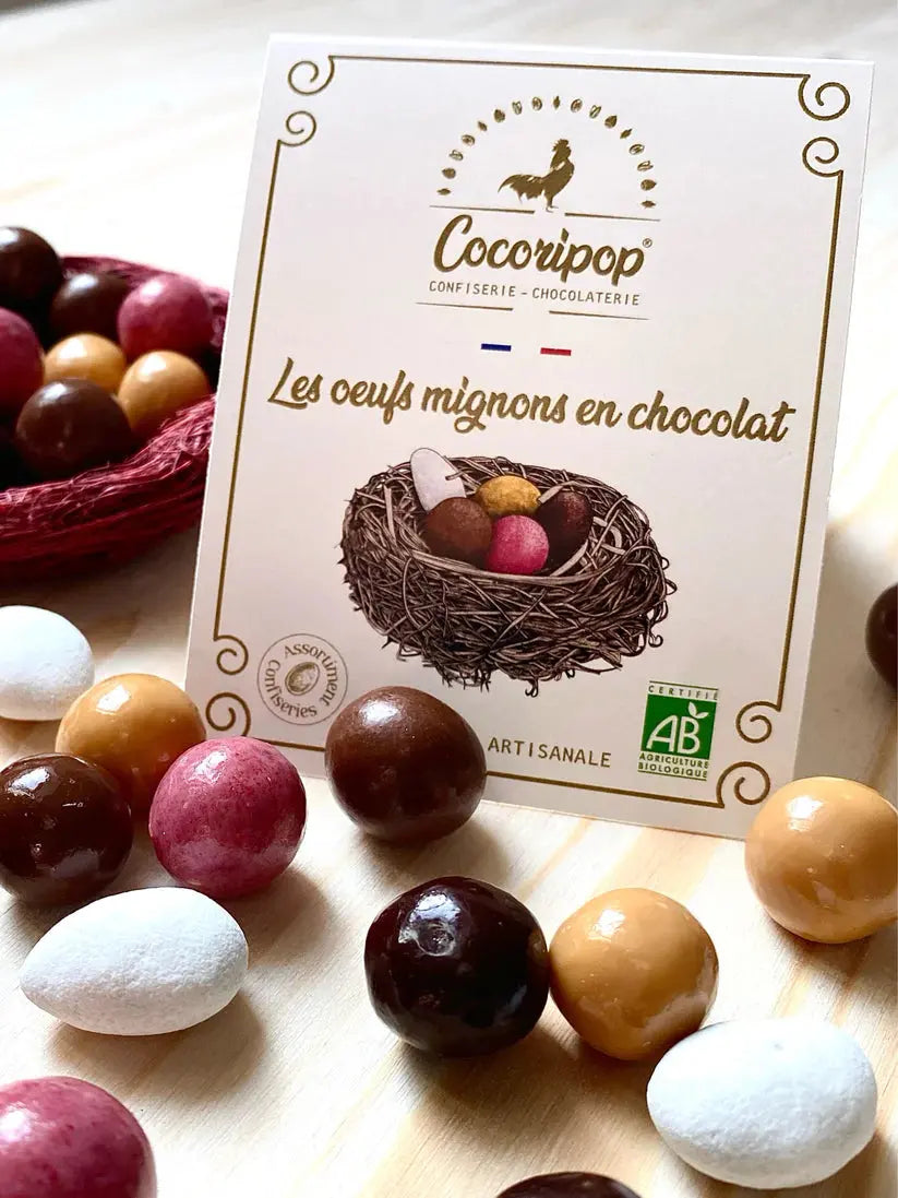 Les Oeufs Mignons en Chocolat Bio Cocoripop