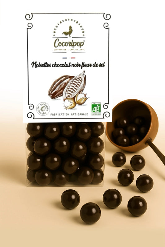 Noisettes Chocolat Noir Fleur de Sel Bio