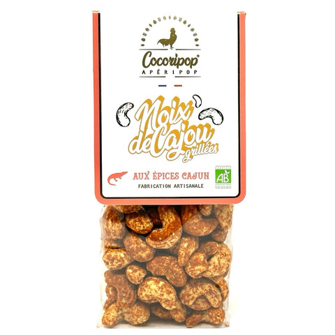 Noix de cajou bio aux epices cajun fumees et relevees