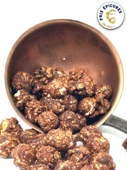 Popcorn Gourmet au chocolat noir à la fleur de sel Bio en Vrac gourmand
