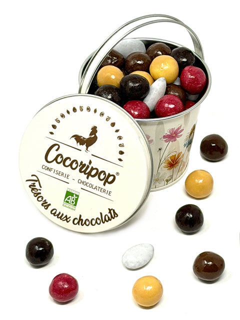 Petit Seau Métal "Trésors aux Chocolats" - Sélection de Pâques Cocoripop