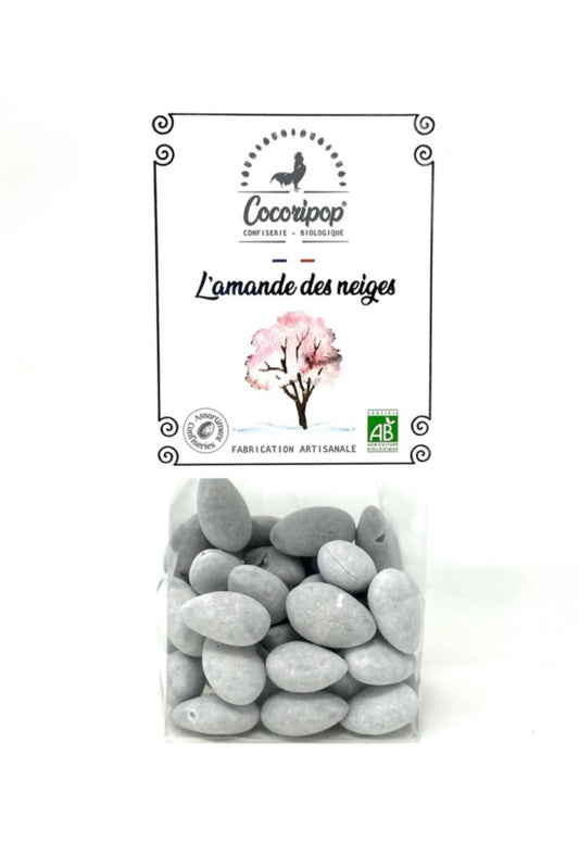 Amandes bio enrobées de chocolat noir et lait, dragéifiées à la main – confiserie artisanale Cocoripop