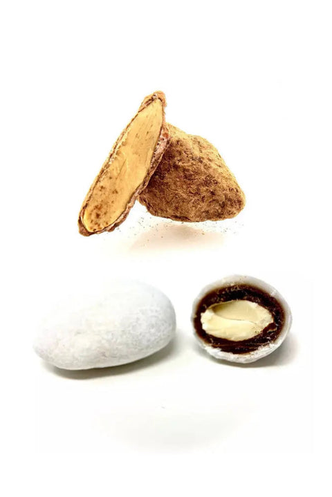 Amandes bio truffées au cacao – chocolat au lait fondant et enrobage délicat au cacao