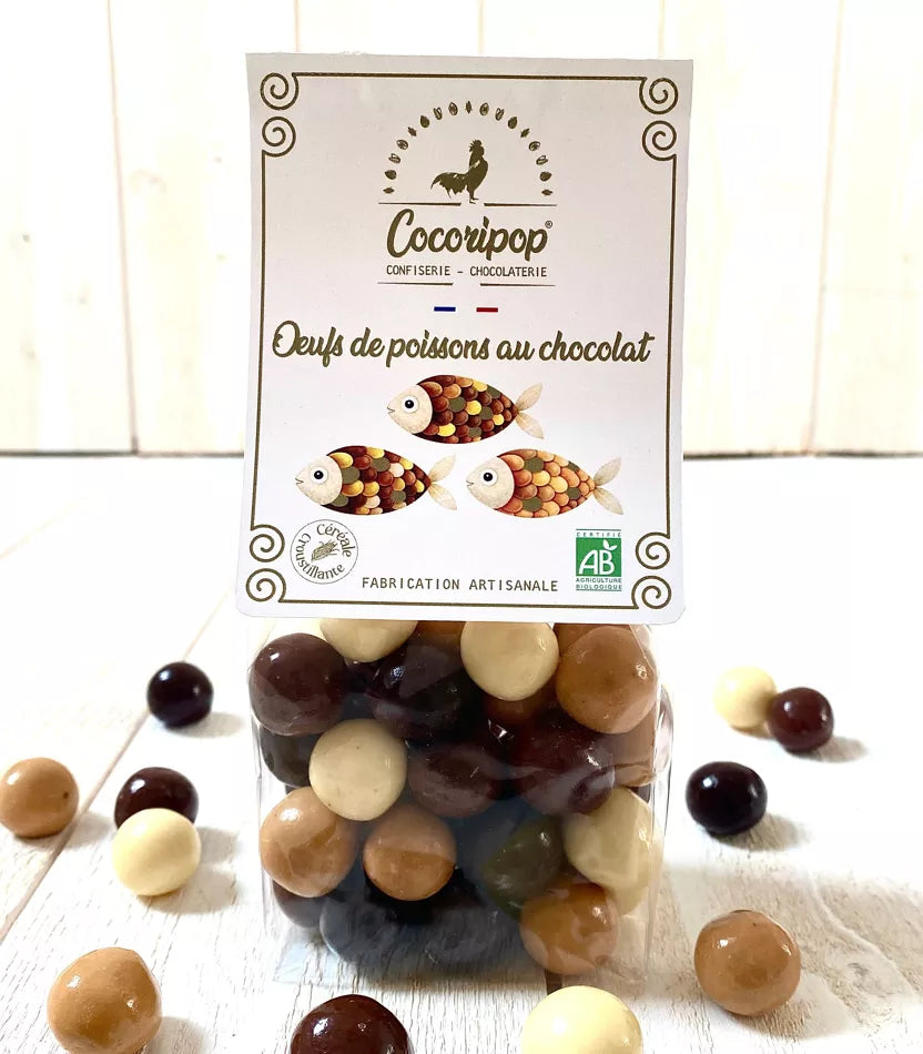 Billes cereales croustillantes enrobees chocolat bio Paques