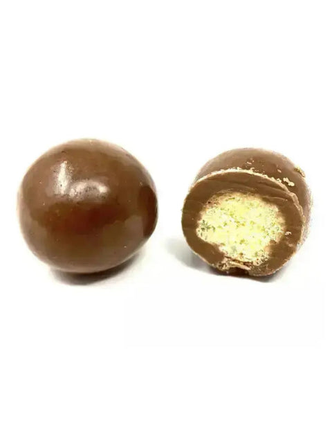 Billes soufflées au maïs enrobées de chocolat bio issues de l’atelier Cocoripop