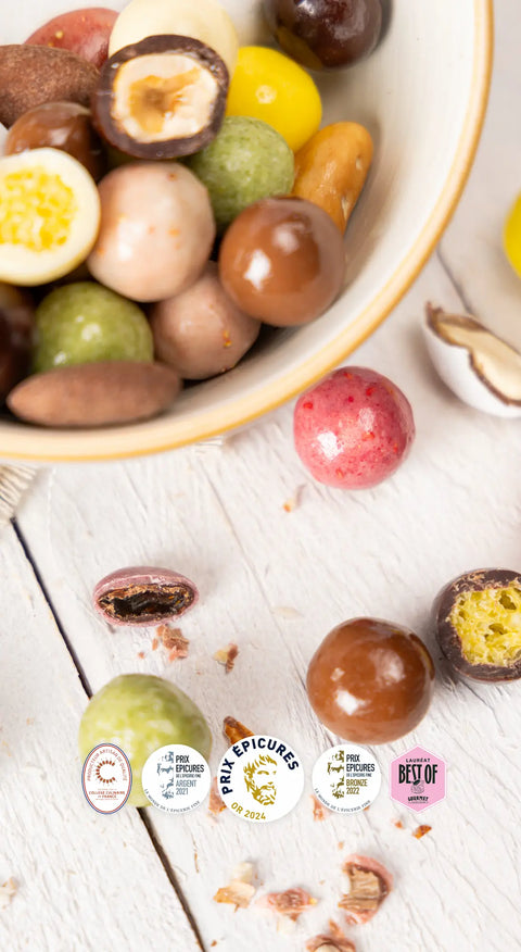 Coffret gourmand bio artisanal francais cadeau popcorn chocolat et confiseries fabrique pres de Bourges Cocoripop
