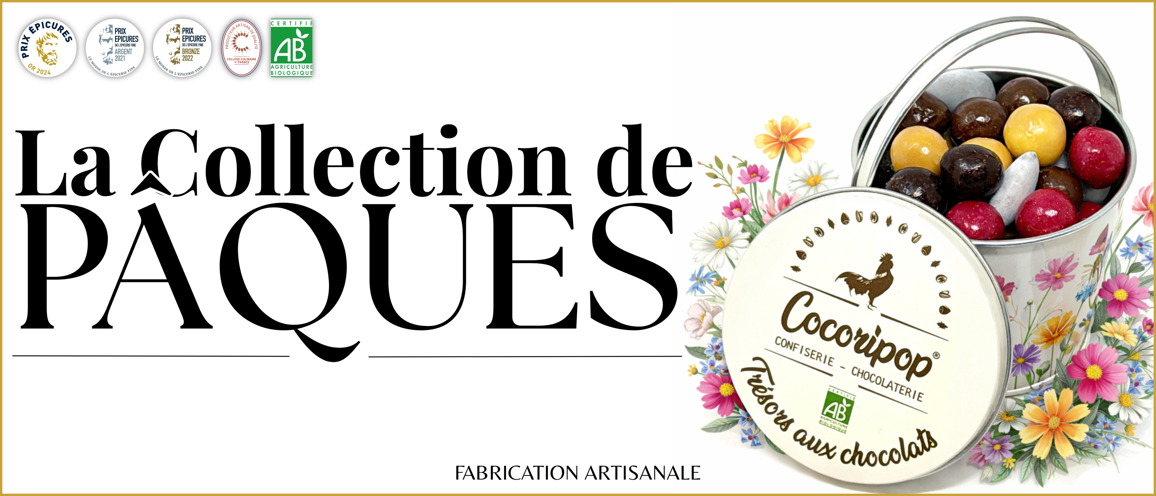 Collection de Paques Cocoripop confiserie artisanale francaise popcorn gourmand et chocolats
