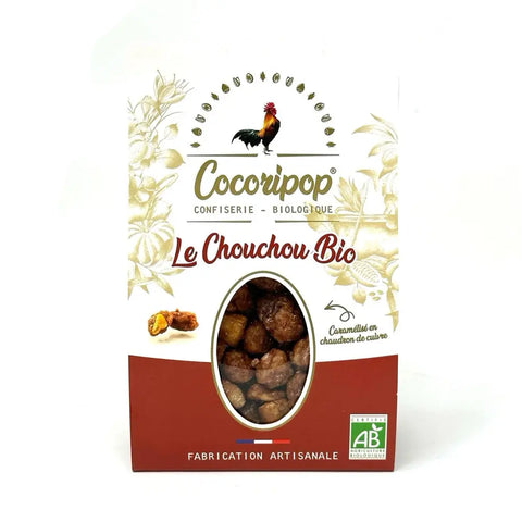 Pralines cacahuètes (Le Chouchou Bio), Cacahuètes croquantes enrobées de sucre blond caramélisé, une confiserie traditionnelle au goût intense. bio