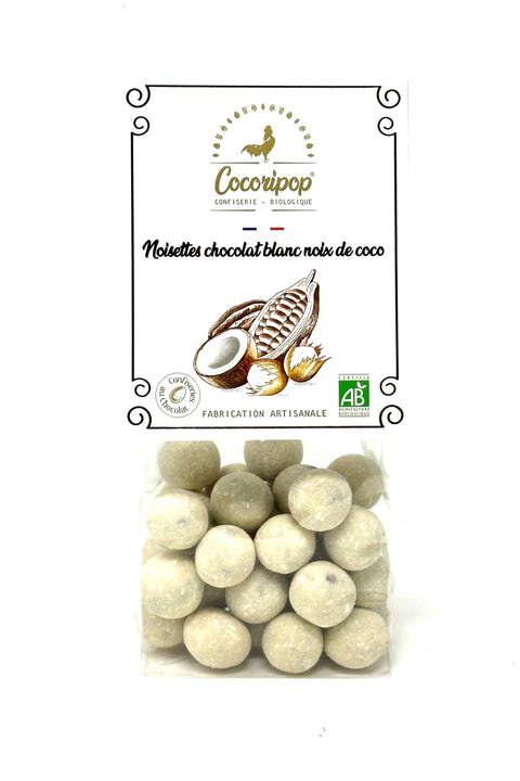 noisettes coco chocolat blanc bio artisanal français Cocoripop confiserie Bourges Berry