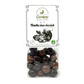 Noisettes deux chocolats, Noisettes torréfiées croquantes enrobées de chocolat noir et chocolat au lait, une alliance parfaite entre intensité et onctuosité. bio
