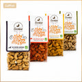 Pack Bio Apéro Gourmand Cocoripop composé de noix de cajou bio au poivre sauvage de Madagascar, épices indiennes, épices Cajun et herbes de Provence, assortiment apéritif artisanal français fabriqué à Saint-Germain-du-Puy près de Bourges.
