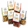 Pack Bio Saveurs du Monde Cocoripop fabriqué artisanalement près de Bourges dans le Berry, réunissant six recettes bio de noix de cajou et d'amandes aux saveurs du monde.