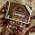Popcorn artisanal français au chocolat au lait bio et caramel, confiserie croustillante fabriquée à Saint-Germain-du-Puy dans le Cher