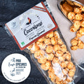 Gourmandise artisanale de popcorn bio au caramel salé, récompensée par une médaille au Prix Épicure