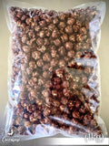 Popcorn bio enrobe de caramel chocolat noir fleur de sel fondant et croustillant