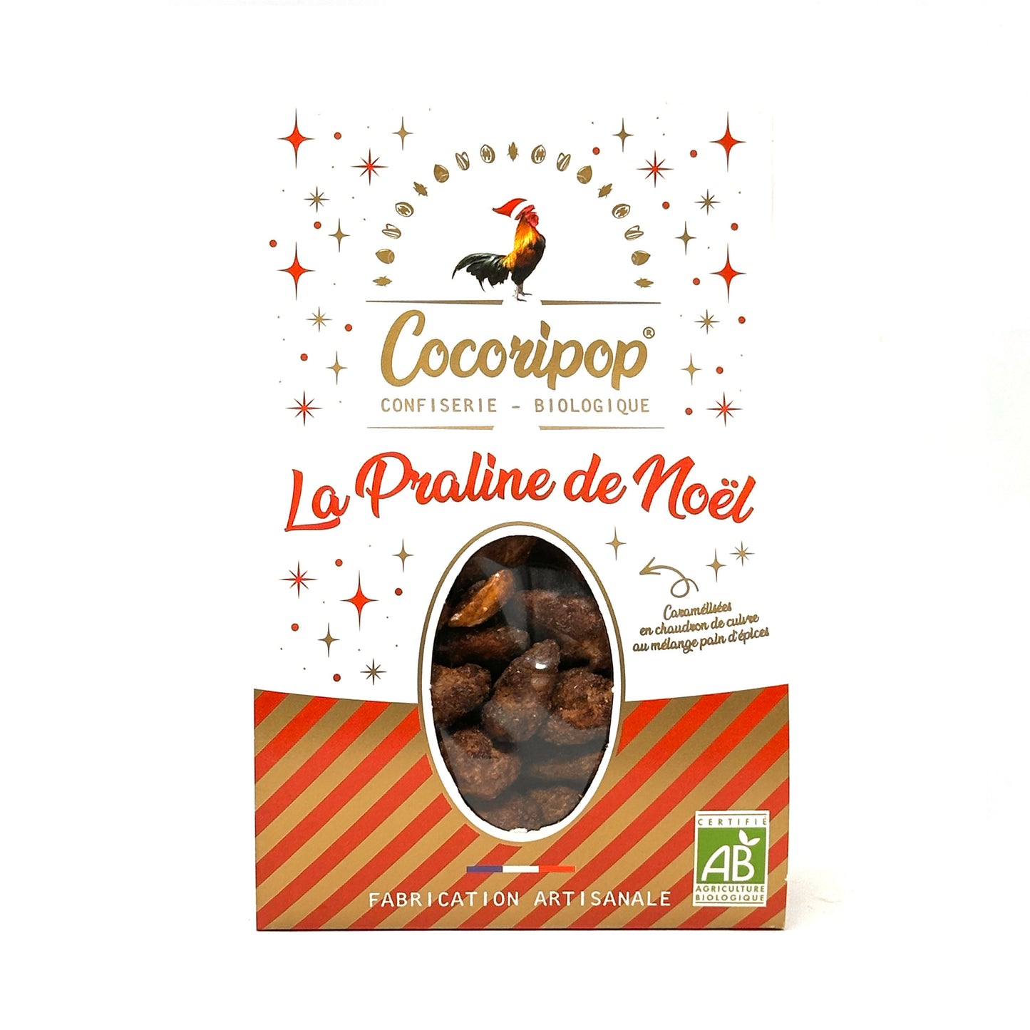 Praline de Noël bio Cocoripop – amande caramélisée aux épices